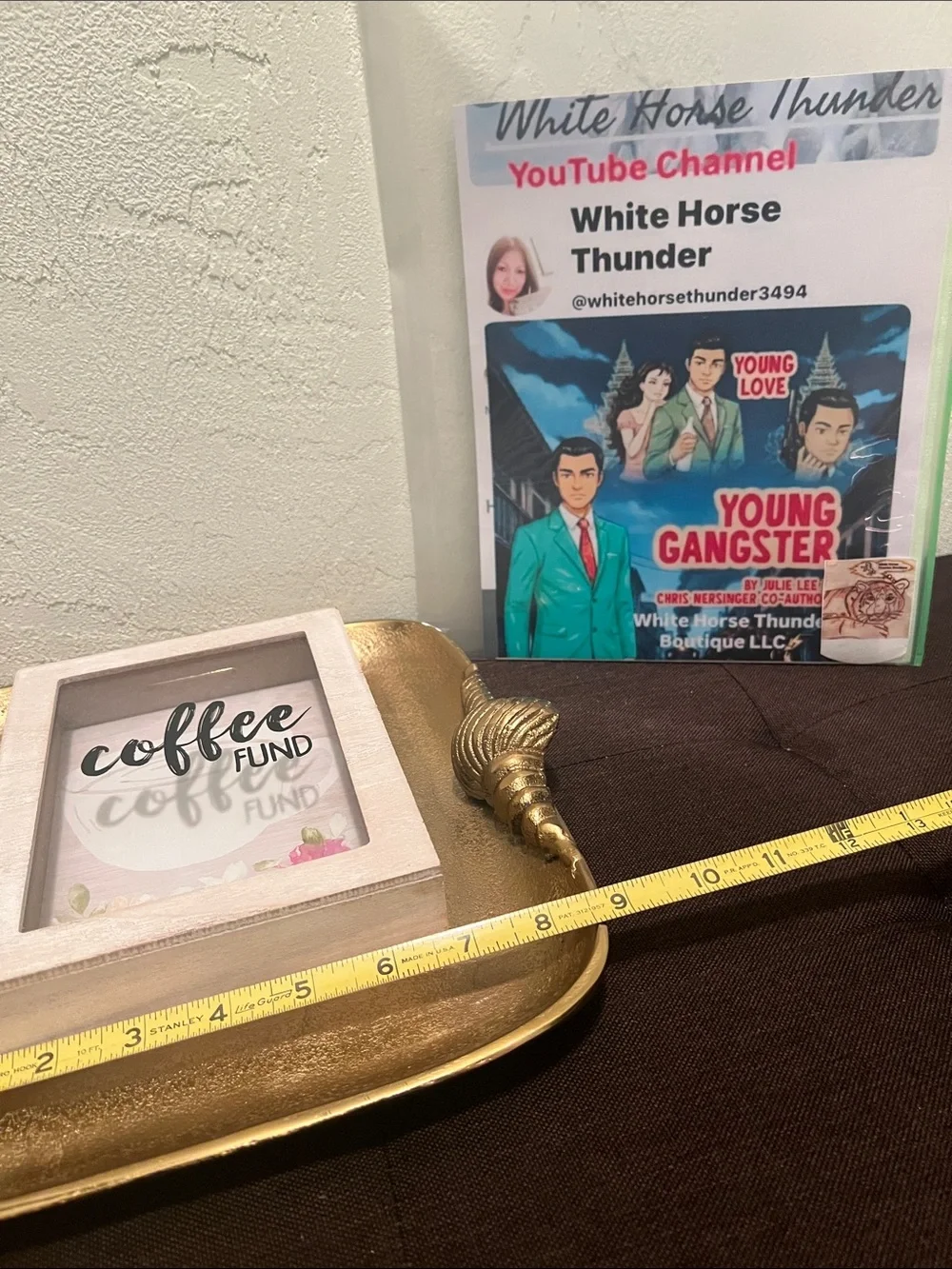 #2077*”7x9”Coffee Fund Decorative Shadow Box - White - Picture 4 of 15